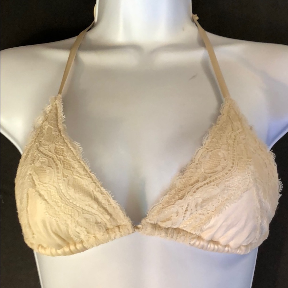 Beach Bunny Ivory Lace Triangle Bikini Top